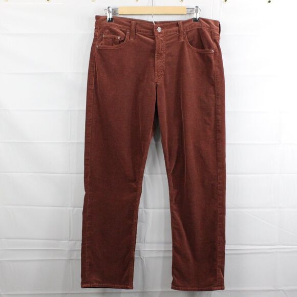 Mother Jeans Womens 33 The Mid Rise Rider Ankle Corduroy Hopscotch Brown Pockets - Picture 3 of 15